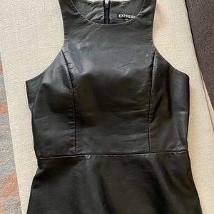 Express faux leather peplum